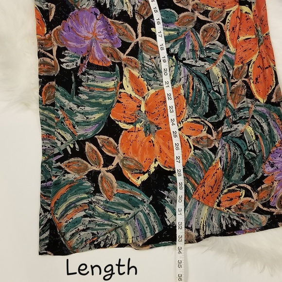 Vintage ❤ Tropical Floral Wrap Maxi Skirt - Picture 6 of 6